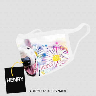 Personalized Dog Gift Idea - Bull Terrier With Fireworks For Dog Lovers - Cloth Mask
